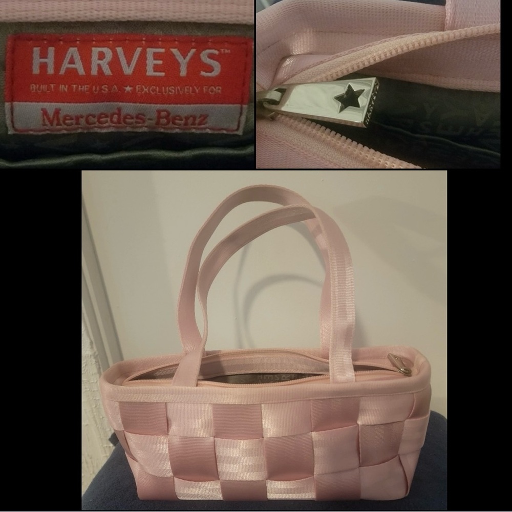 Harveys Seatbelt Mercedes Benz Edition box shoulder bag / soft pink / RARE /EUC